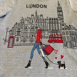 Gray London Graphic Tunic Top